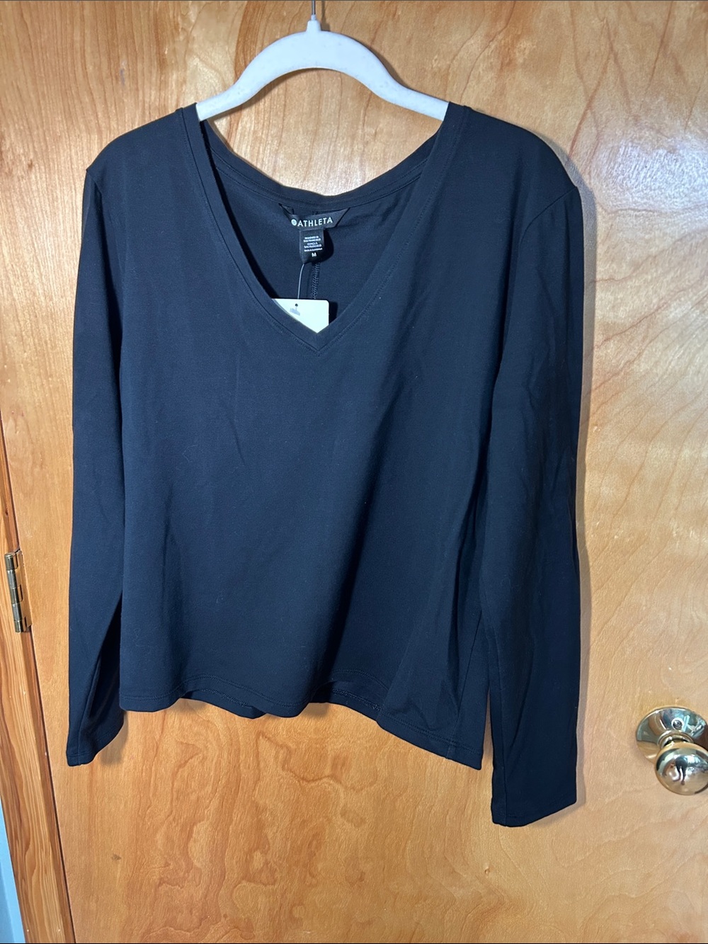 NWT, Athleta, black Tee, Size Medium